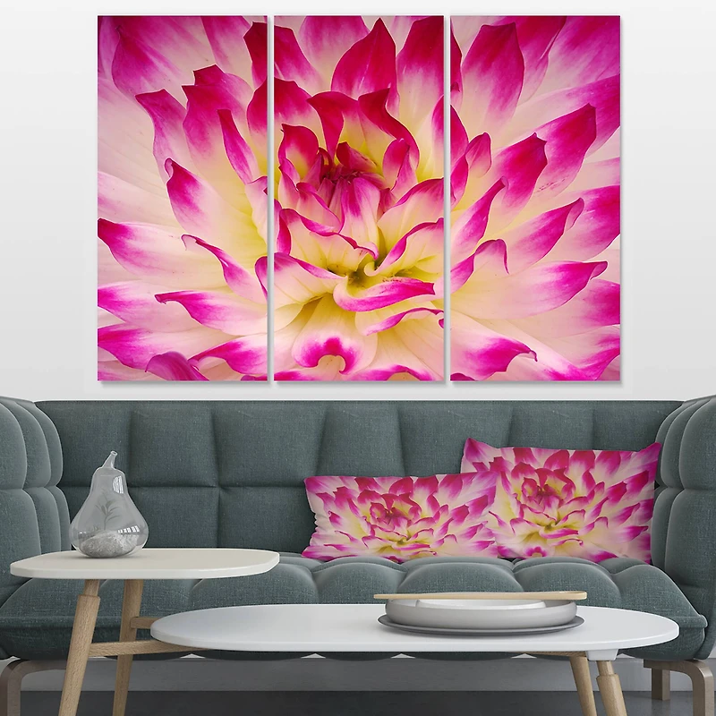 Designart - Smooth Purple White Flower Petals