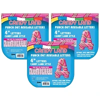 Eureka Candy Land™ Peppermint Stripe Deco 4" Letters, 3 Packs of 528