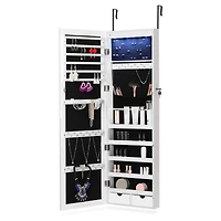 Classic White Full Door Jewelry Armoire