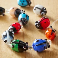 Ladybug Glass Beads, 12mm by Bead Landing™