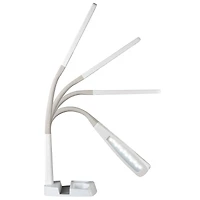 OttLite Wellness Series 26.25" White LED Desk Lamp with Charging Station