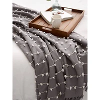 DII® Gray Woven Loop Throw
