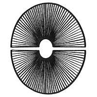 American Art Decor Twin Eclipses 2-Piece Black Paper Rope Wall Art - 30.25" x 30.25"