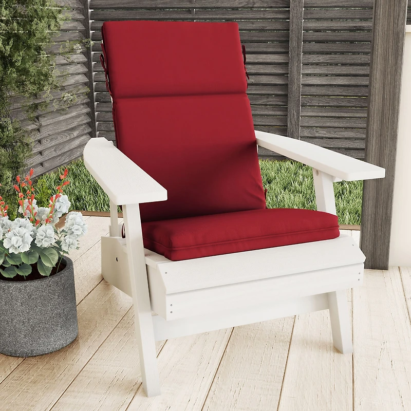 Hastings Home Red High Back Patio Chair Cushion