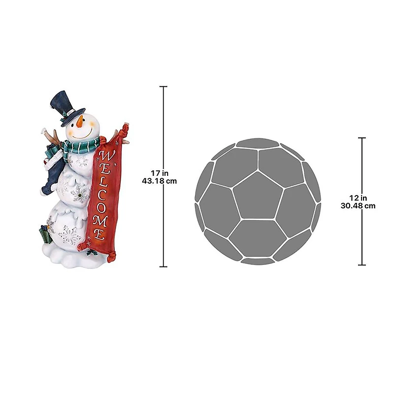 Design Toscano 17" Avalanche the Welcome Snowman Statue