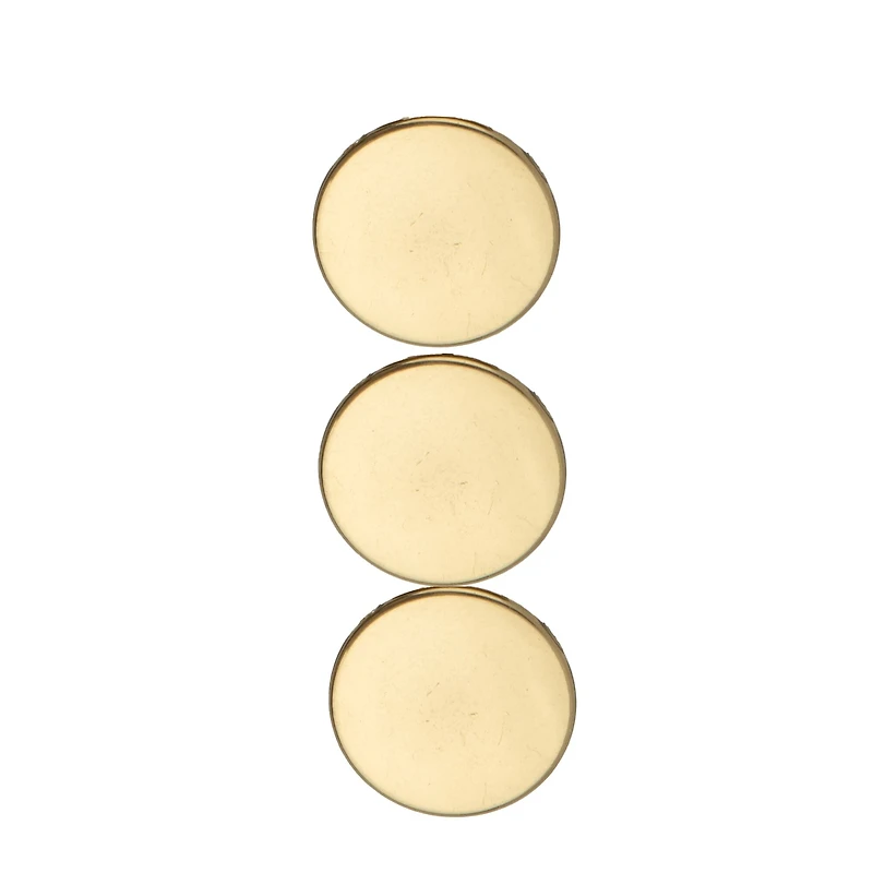 LaMode 3/4" Gold Flat Shank Buttons, 3ct.