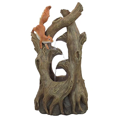 Design Toscano Tree Squirrel Cascading Sculptural Fountain