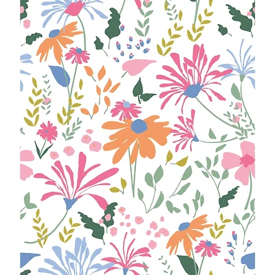 RoomMates Pink Bella Garden Peel & Stick Wallpaper