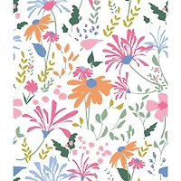 RoomMates Pink Bella Garden Peel & Stick Wallpaper