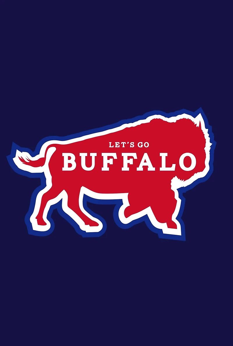 Red & Blue Buffalo Outdoor Garden Flag