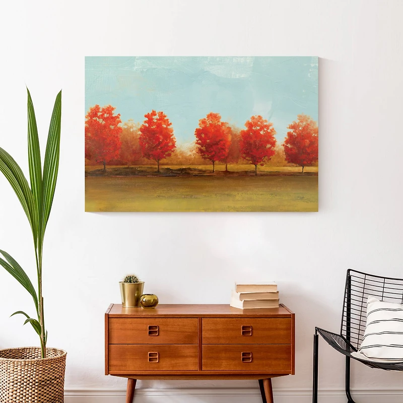 Fall Day Trees 36" x 24" Canvas Wall Art