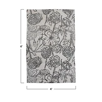 Hello Honey® Cotton Tufted Rug With Flower Pattern, 4ft. x 6ft.