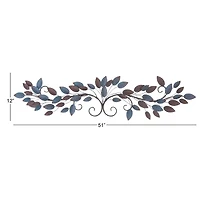 Blue Metal Traditional Tree Branch Wall Decoration