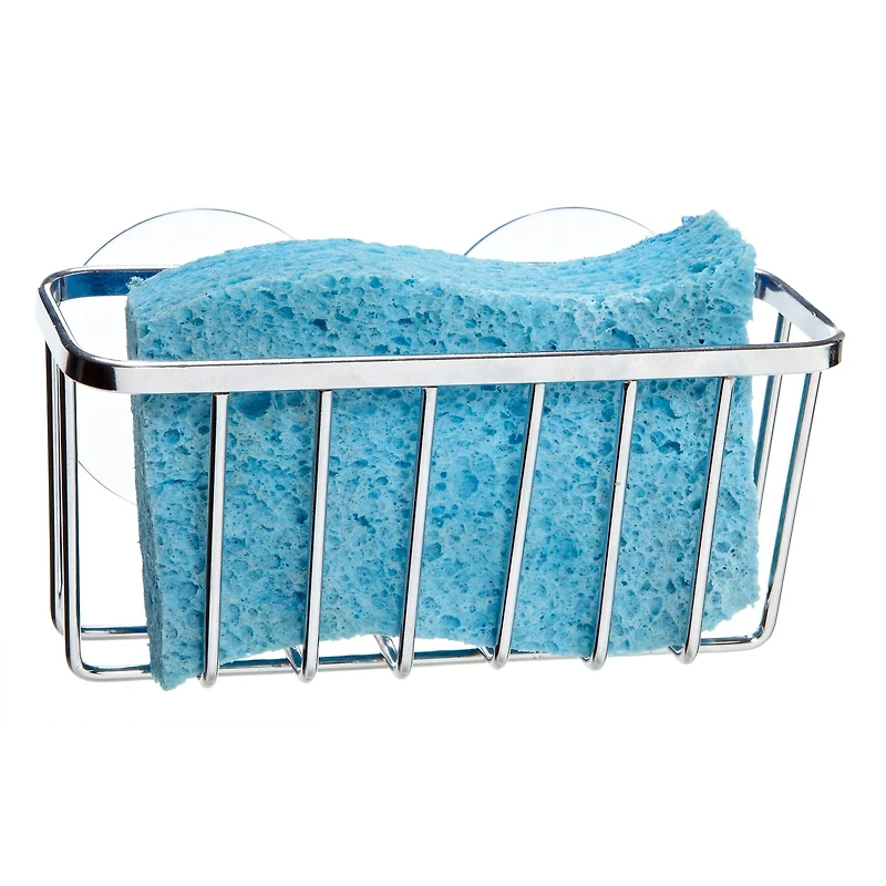 Kitchen Details Chrome Suction Cups Sponge Holder