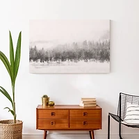 Calm Snowy Trees 36x24 Canvas Wall Art