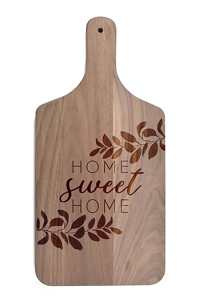 Home Sweet Home Walnut Paddle Cutting Board