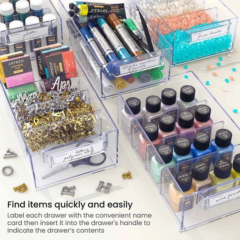 Arteza® Gray 9 Drawer Stackable Storage Cabinet