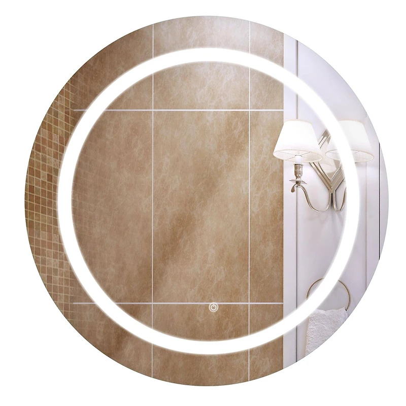 Head West LED Vanity Touch Sensor Circular Wall Mirror