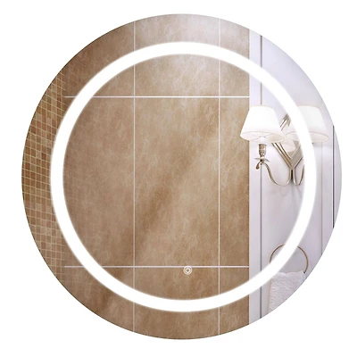 Head West LED Vanity Touch Sensor Circular Wall Mirror