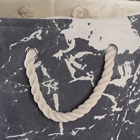 DII® Large Rectangle Marble Black Polyester Bin