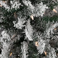 4ft. Pre-Lit Flocked Pine Artificial Christmas Tree, Clear Lights