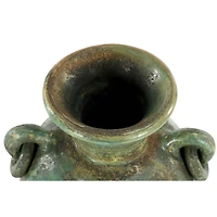 23" Green Ceramic Rustic Vase