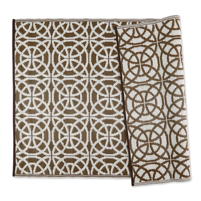 DII® Dark Brown Infinity Circle Outdoor Rug, 4ft. x 6ft.