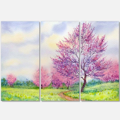 Designart - Purple Spring Landscape