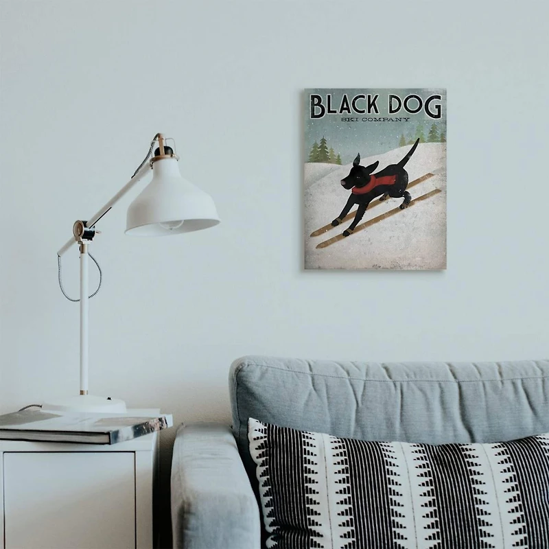 Stupell Industries Black Dog Ski Company Wall Art
