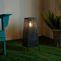 Glitzhome® 21.5" Metal Geometric Solar Powered Floor Lantern