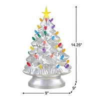 Mr. Christmas 14" Silver Shatterproof Nostalgic Tree