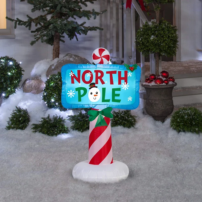 3.5ft. Airblown® Inflatable Outdoor North Pole Sign
