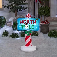 3.5ft. Airblown® Inflatable Outdoor North Pole Sign