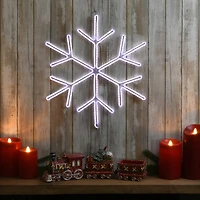 18" Neon Style Lighted Snowflake Wall Accent