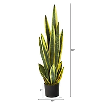 3ft. Potted Artificial Snake Plant 