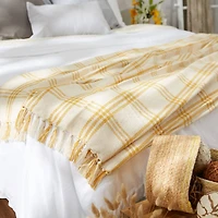 DII® Honey Gold Modern Farmhouse Plaid Throw
