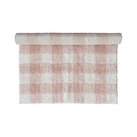 Hello Honey® 3ft. x 5ft. Blush & Cream Plaid Cotton Tufted Rug