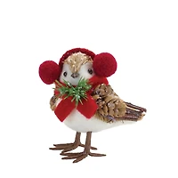 Winter Bird Shelf Sitter with Natural Accents