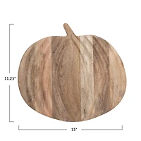 Hello Honey® 15" Natural  Pumpkin Mango Wood Cutting Board