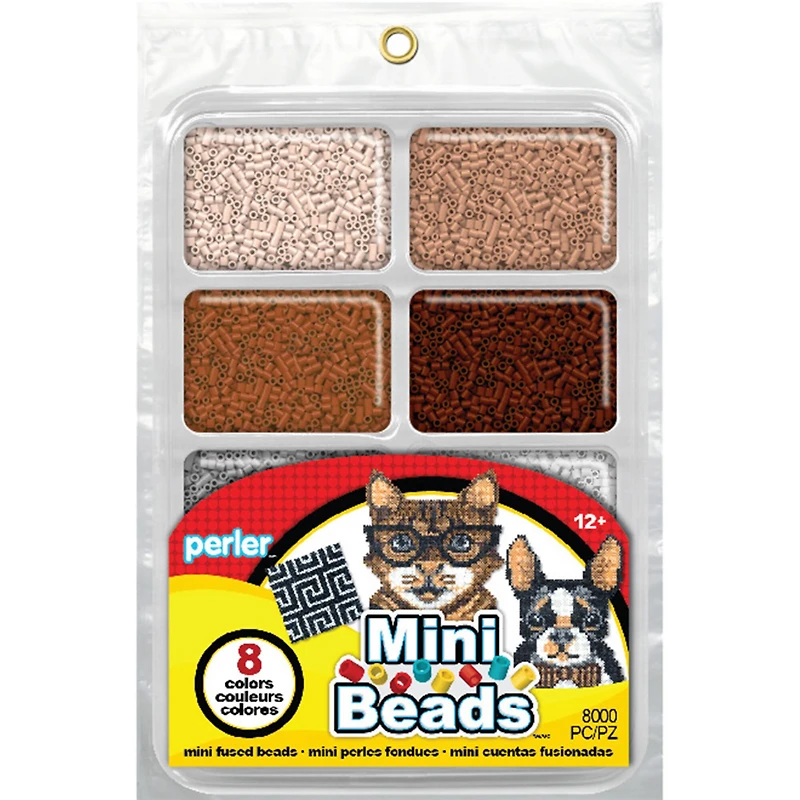 Perler™ Neutral Mini Beads Fused Bead Tray, 8,000ct.