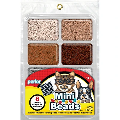 Perler™ Neutral Mini Beads Fused Bead Tray, 8,000ct.