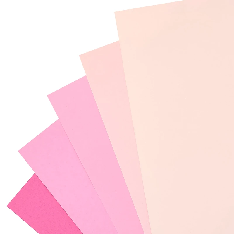 12 Packs: 50 ct. (600 total) Pink Buttons 8.5" x 11" Cardstock Paper by Recollections™