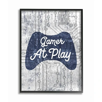 Stupell Industries Gamer at Play Quote Video Game Technology Boys Framed Wall Art