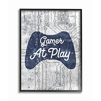 Stupell Industries Gamer at Play Quote Video Game Technology Boys Framed Wall Art
