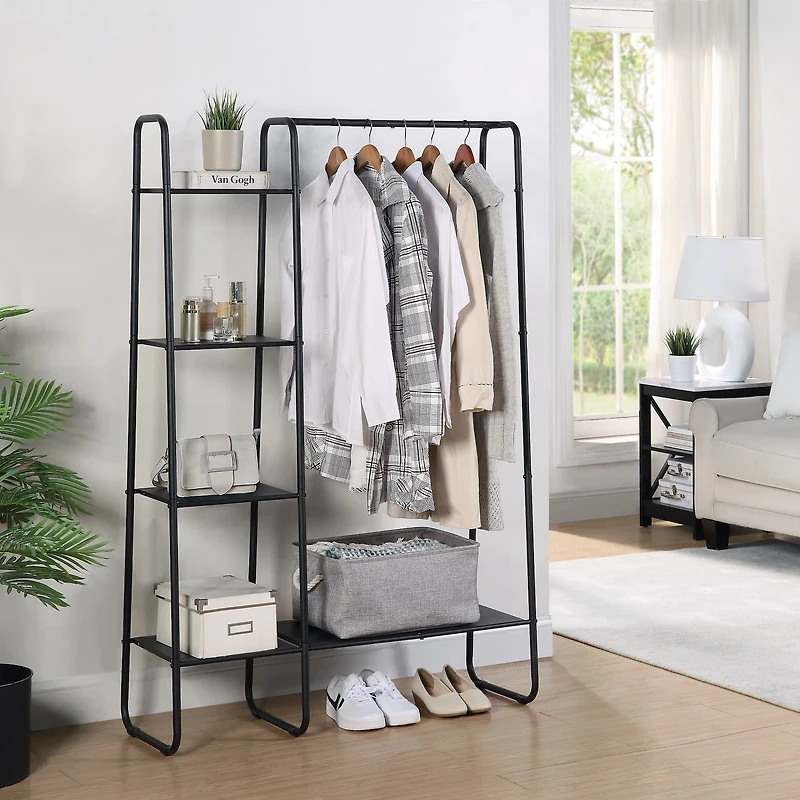 SunnyPoint 4-Tier Shelf Garment Rack