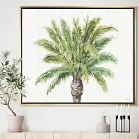 Designart - Mixed Botanical Greens palms IV