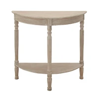 Light Brown Traditional Wood Console Table