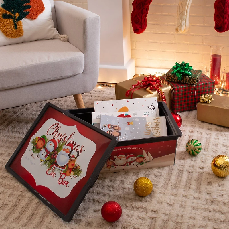 Simplify Christmas Shallow Storage Bin with Locking Lid