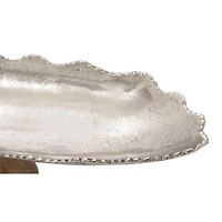 30" Silver Aluminum Tray with Stand