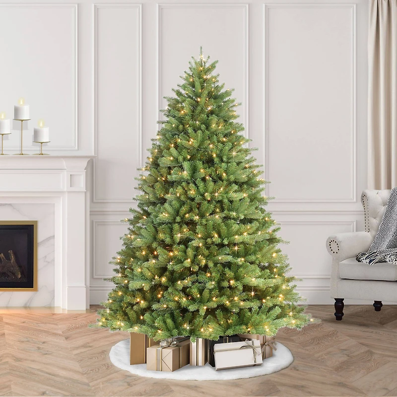 7.5ft. Pre-Lit Douglas Fir Premier Artificial Christmas Tree, Clear Lights